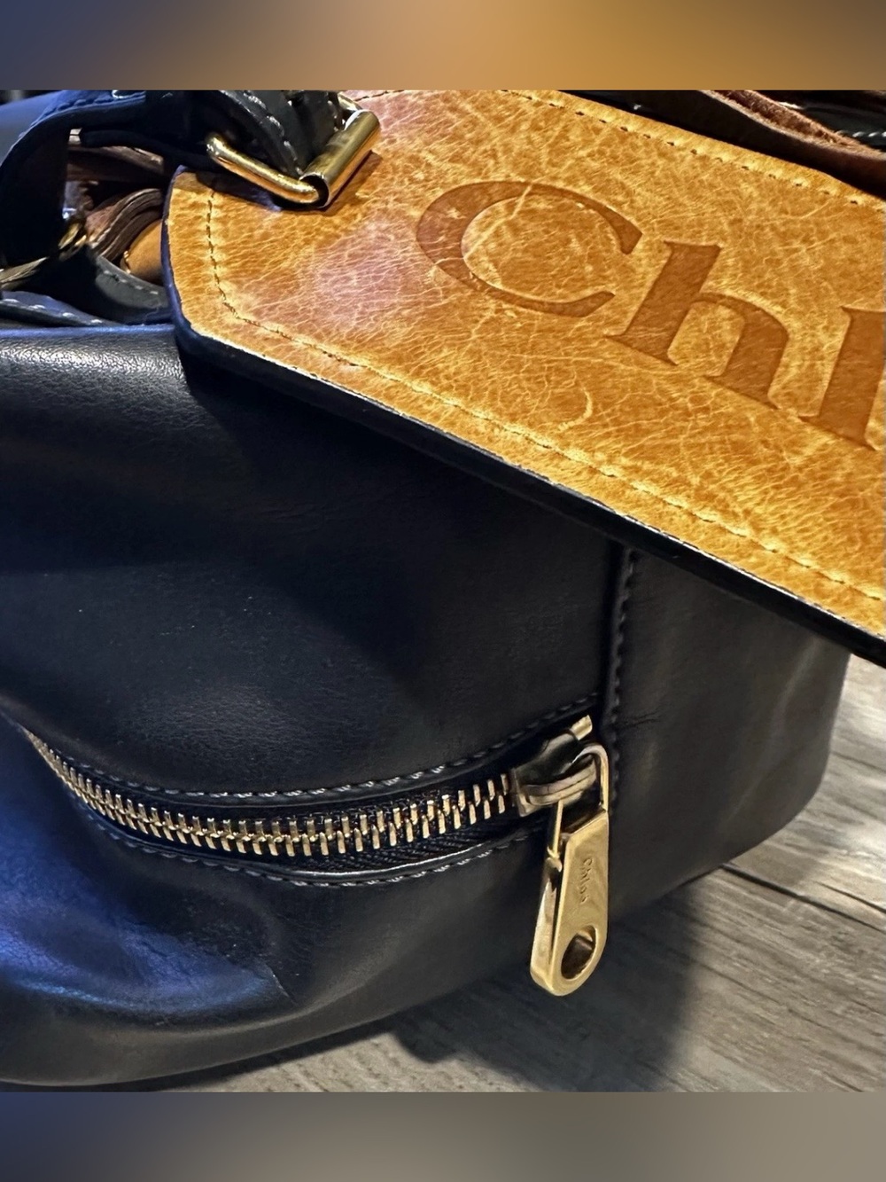 Chloe Black Leather Satchel Bag with Oversized Tassel & COA - Picture 11 of 16